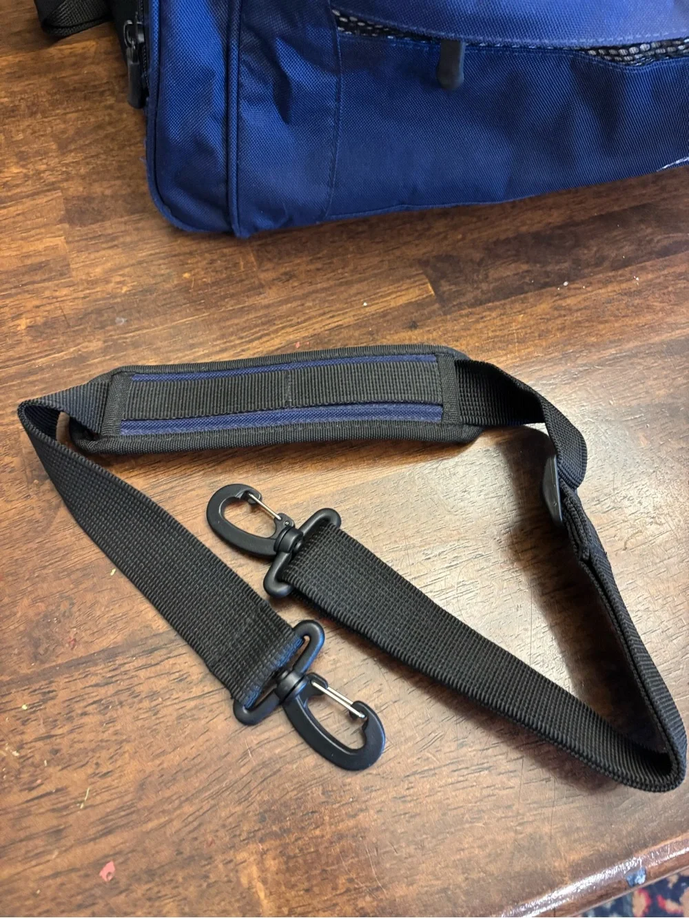 Eddie Bauer Navy Blue Duffle Bag Gym Travel Carry-On Shoulder Strap